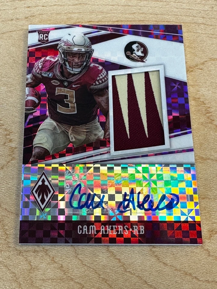 2020 Paini Chronicles Phoenix Draft Picks Cam Akers Autograph Auto Patch 13/30 - Image 1 of 4