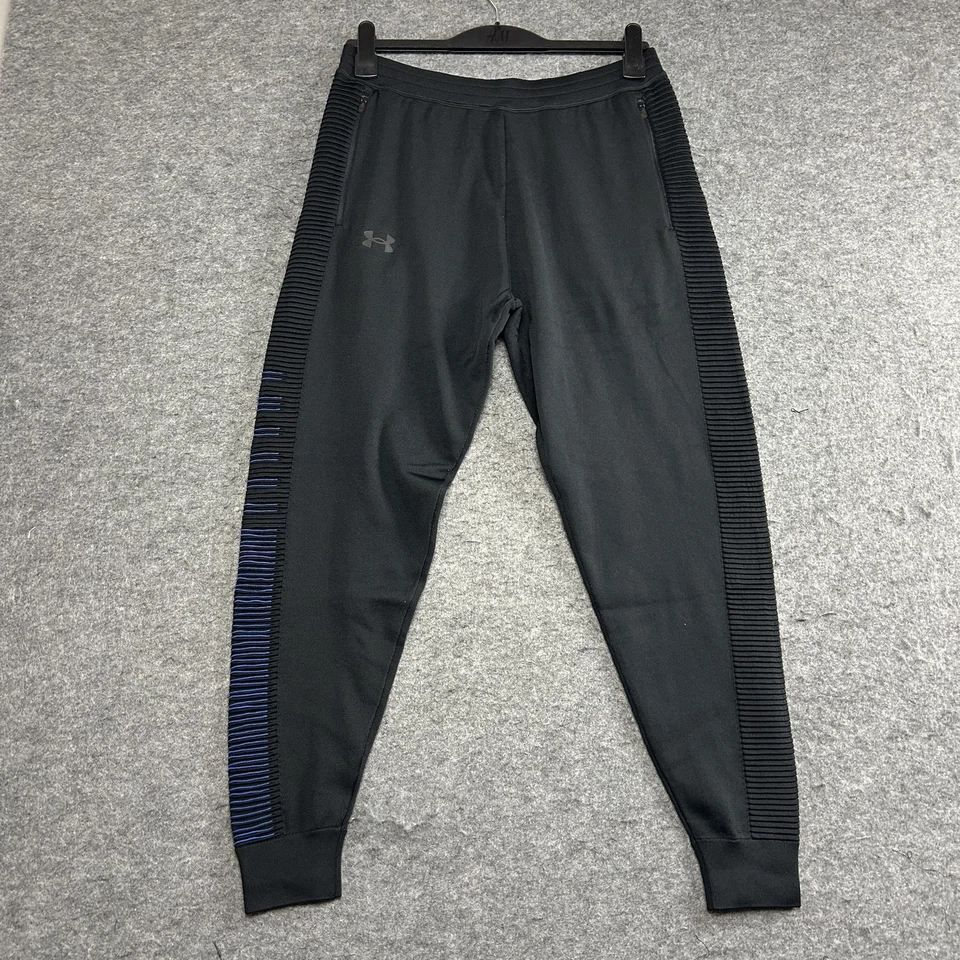 Under Armour UA IntelliKnit Run Pant Men's Large Black Fitted Joggers Running - Image 1 of 4