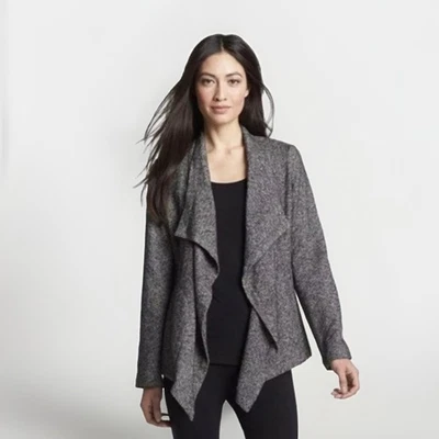 Cárdigan abierto en cascada Eileen Fisher espiga suéter de gran tamaño XS Foto 1 de 4