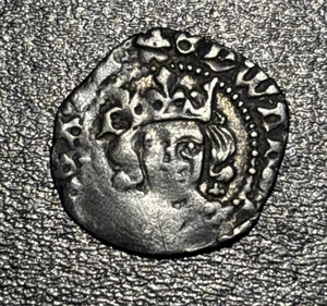 1471-1483 England Edward IV 2nd Reign Durham Mint AR Silver Penny Coin - Picture 1 of 3