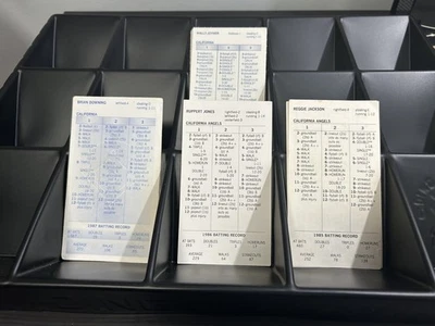 1980s Strat-O-Matic Angels Lot (14) Jackson Joyner Finley Downing Jones - Image 1 of 2
