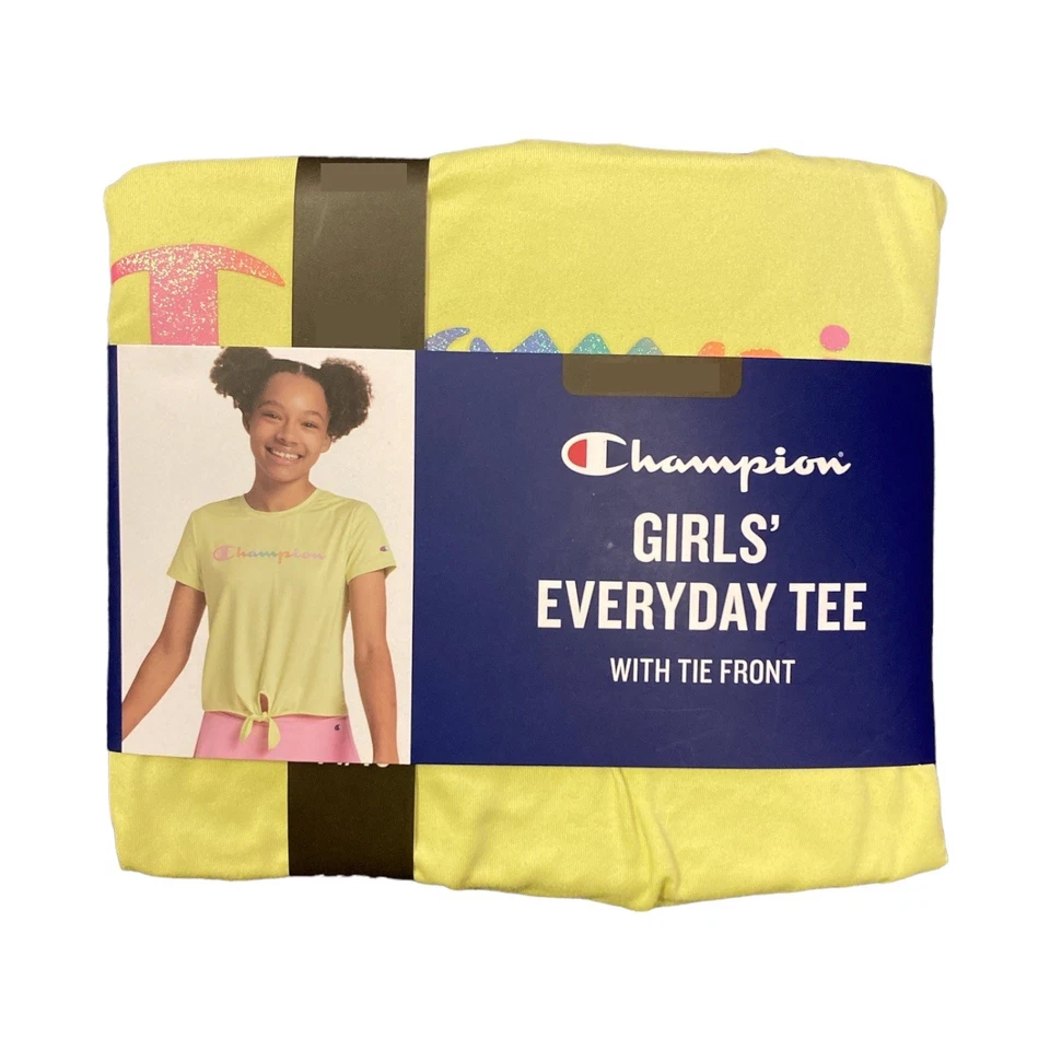 Champion Girl's Sporty Short Cap Sleeve Everyday Graphic T-Shirt - Image 1 of 1