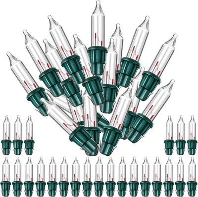 100 Pieces 2.5V Replacement Christmas Tree Light Bulbs Mini Incandescent Wire St - Image 1 of 4