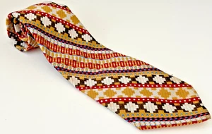 VTG Neck Tie Mens Multicolor Silk Designer Art Abstract - Imagen 1 de 10