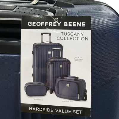 Juego de Equipaje Colección Hardside Toscana Geoffrey Beene, 4 Piezas, Azul Marino Foto 1 de 4