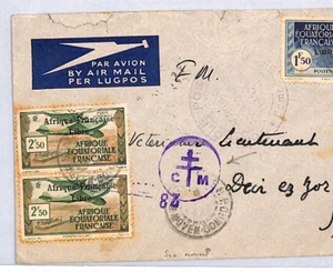 CONGO AEF WW2 France *LIBRE* Cover FREE FRENCH Censor 1942 Military LEVANT YS334 - Picture 1 of 10