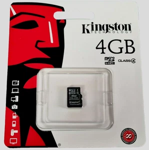 Kingston Sandisk 4 GB microSDHC Class 4 Memory Card - SDC4/4GBSP - Picture 1 of 2