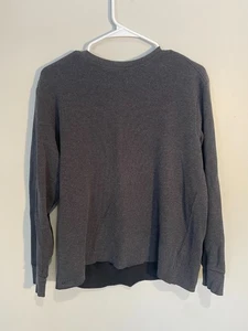 Nike ACG Shirt Mens XL Gray Dri-FIT Waffle Knit Thermal Long Sleeve Crewneck - Picture 1 of 9