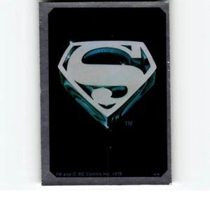 4-04-14 PWE. 1978 dc comics superman movie sticker with imperfections . logo (A) - Picture 1 of 2