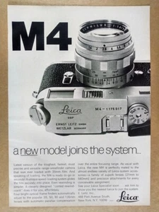 Leica M4 Kamera "Ein neues Modell" Vintage Printanzeige 1967 - Bild 1 von 1