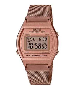 Casio Unisex Vintage Collection B640WMR-5A Rose Gold Stainless Steel Watch - Picture 1 of 3