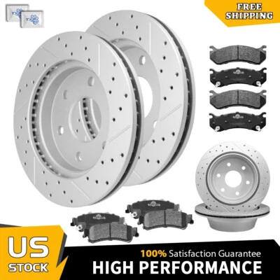 Front & Rear Drilled Rotor + Ceramic Brake Pad for Chevy Astro GMC Safari Yukon - Изображение 1 из 4