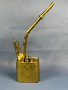 Pipa de fumar agua tradicional china antigua de latón siglo XIX 4875 - Imagen 1 de 20
