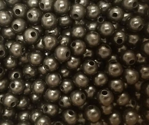 Lot of 100 Small Black Wooden Macrame 11mm Round Wood Craft Jewelry Beads - Picture 1 of 3