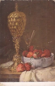 STILL LIFE - Beaker, Glass Goblet, Strawberries - 1909 - Picture 1 of 2