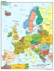 Map of Europe Wall Art Poster Print MAE01 A4 A3 POSTERS PRINT BUY 2 GET 1 FREE