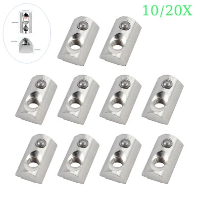10/20x Nutensteine mit Zentrierung Kugel Alu M8 Nut8 Befestigung4040 Gleitmutter - Bild 1 von 4