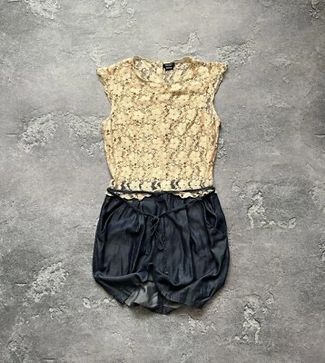 Camisa de vestir Miss Sixty M de encaje Lucille manga malla vanguardista años 00 90 Foto 1 de 4