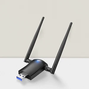 Wireless WiFi Adapter AC1300Mbps USB 3.0 Dual Band 5dBi Antennas for PC/Laptop - Afbeelding 1 van 5