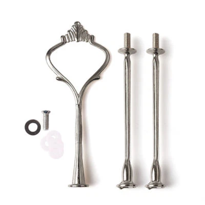 3 Niveles Herrajes Corona Plato Pastel Soporte Mango Ajuste Boda Fiesta JQ Foto 1 de 4