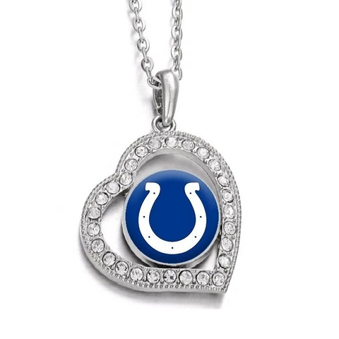 Indianapolis Colts Womens 925 Sterling Silver Link Chain Necklace D19 Cover