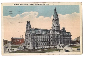 MARION CO. COURT HOUSE Grand Building Indianapolis Indiana Postcard IN 1922 - Picture 1 of 2
