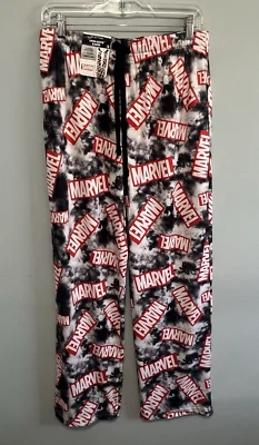 Marvel Mens Red Black White Sleep Lounge Pants Drawstring Size Small (28-30) New - Image 1 of 4