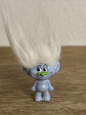 Trolls Guy Dimond White Hair Troll Dream-Works Mini  1.5”ACTION Figure Toy - Image 1 of 4
