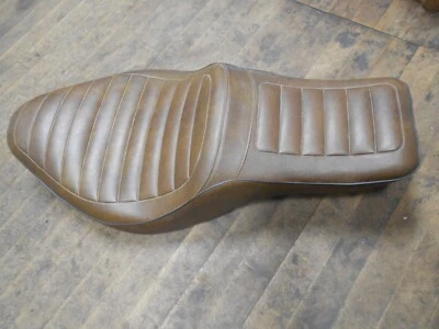 79 FX Cabeza de Pala Bronceada OEM Asiento Harley Davidson Original Asiento Pan Cubierta Marrón Foto 1 de 4