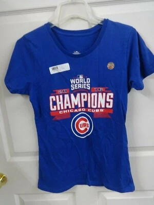 Camiseta de los campeones de la Serie Mundial de los Chicago Cubs 2016 Dead Stk MLB para mujer M nueva sin etiquetas Foto 1 de 4
