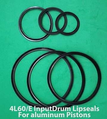 Kit de vedação labial de tambor de entrada 4L60/4L60E/700R4 – Compatível com pistão de alumínio alto 1982-Up - Imagem 1 de 4