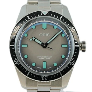 Juego completo de reloj para hombre Oris Divers 65 esfera gris automática 01 733 7707 4053 - Imagen 1 de 10