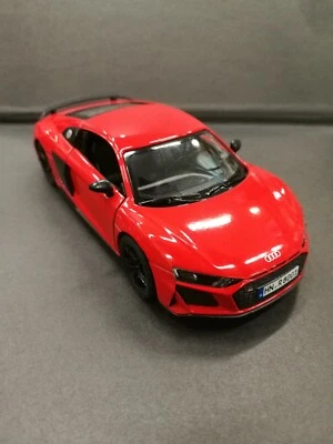 Audi R8 купе красный Kinsmart игрушка автомобиля модель масштаб 1/36 литой металл новый открытые двери - Изображение 1 из 2