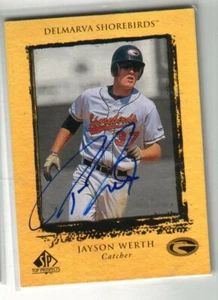 Jayson Werth Autographed 1999 UD SP Card Rookie Signature - Picture 1 of 1