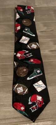 Corbata Deportiva Tabasco Baloncesto Fútbol 100% Seda Hecha en EE. UU. Foto 1 de 4