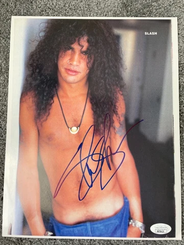 Slash 8.5x11 heavy cardstock picture JSA COA Guns N Roses axl rose psa bas Cover