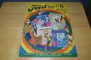 Vintage 1924 Feist Dance Folio #8 Piano Ukulele Music 30 Dance Hits 64 pages - Picture 1 of 12