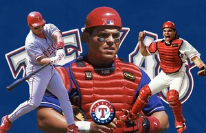 Texas Rangers Lithograph print of Ivan Rodriguez 17 x 11 - Picture 1 of 1