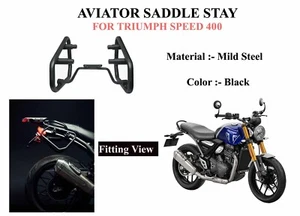 BLACK "AVIATOR SADDLE STAY FIT FOR TRIUMPH SPEED 400" - Picture 1 of 8