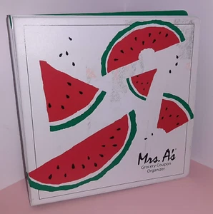Mrs A’s Grocery Coupon Organizer Three Ring Binder With Shopping Lists & Pockets - Imagen 1 de 11