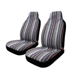 Universal Baja Inca Saddle Mexican Blanket Front Seat Covers Pair High Back  - Picture 1 of 3