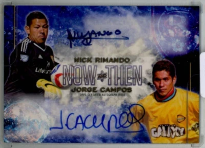 2015 Nick Rimando Jorge Campos 1/25 TOPPS APEX MLS Dual Auto  - Image 1 of 2