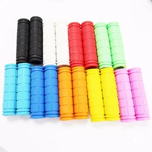 Soft Rubber Anti-Slip Colorful Bike Grips Red Pink Black Blue White Yellow UPick - Picture 1 of 11