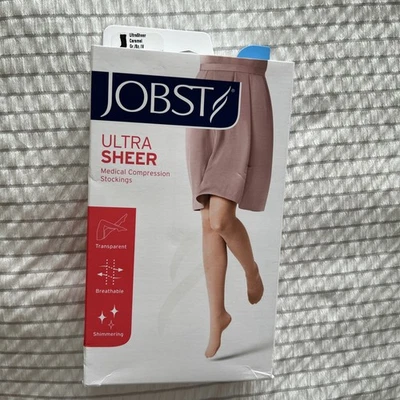 Jobst Ultra Sheer Compression Regular stockings Caramel Closed Toe size CCL1  - Image 1 of 4