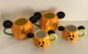 Juego de tazas de calabaza Jack O Lantern Feliz Halloween Mickey Mouse de los parques de Disney (4) - Imagen 1 de 12
