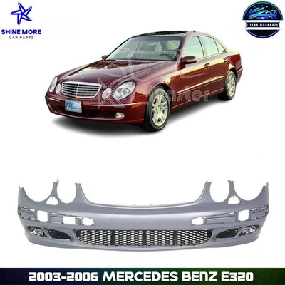 Front Bumper Cover Fascia & FogLight Assembly For 2003-2006 Mercedes Benz E320 Foto 1 de 4