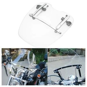 Universal Windshield Windscreen 7/8" 1" Handlebar Mount Motorcycle For Harley - Picture 1 of 10