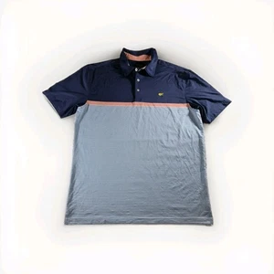 Masters Tech Augusta National Blue Striped Golf Polo Shirt Size XL - Picture 1 of 13