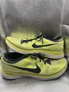 Nike Flyknit Lunar 1+ Volt Black 554887-705 Men’s Size 10.5 Running Shoes  - Picture 1 of 10