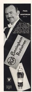 1933 RCA Cunningham Radiotron: Paul Whiteman Vintage Print Ad - Picture 1 of 1